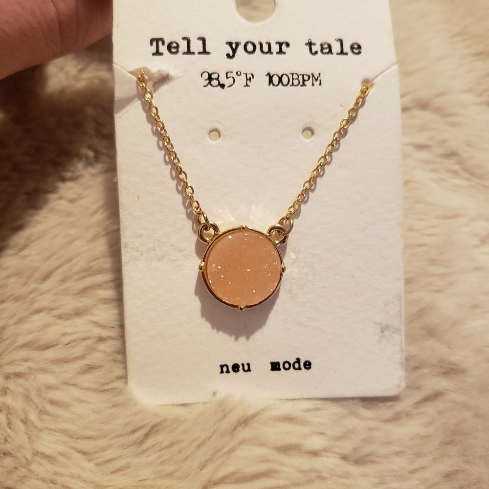 Gold and Coral Adjustable Necklace